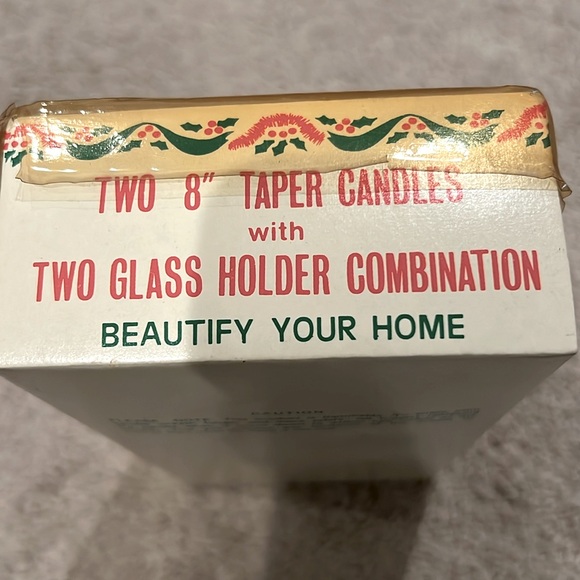 Vintage Glass Christmas Flower Terrarium 
Candle Holder Set - Picture 8 of 8